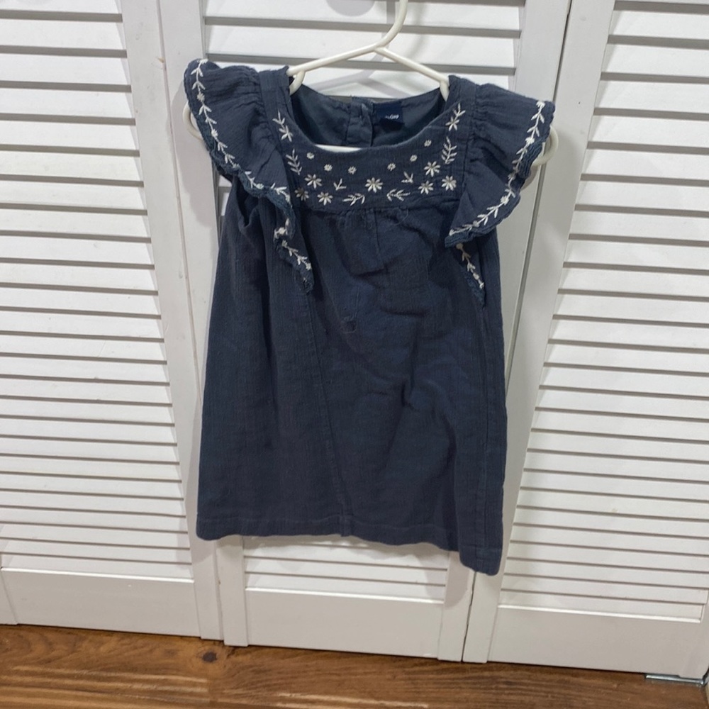 Gray and white baby gap dress